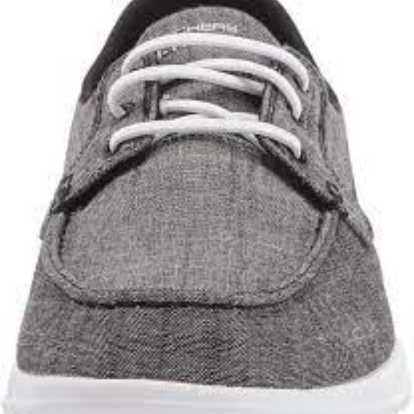Skechers GOwalk Lite™ Isla Boat Shoes in Black/White - 15433W - Picture 14 of 16